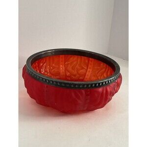 Vintage Pigeon blood beaded draped by Pheonix Consolidated Glass Co